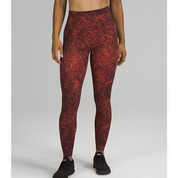 Lululemon Wunder Train High-Rise Tight 28" Red  / size 2 - Picture 1 of 6